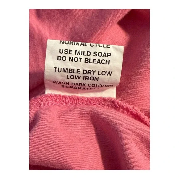 eShakti Pink Button Front Knit‎ Midi Dress Short Sleeve Casual Womens Size 4 - Picture 9 of 9